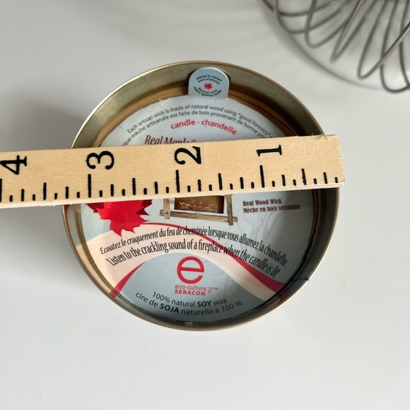 Maple Syrup Tin 4.75” Candle Wooden Wick BRAND NEW - Picture 7 of 9